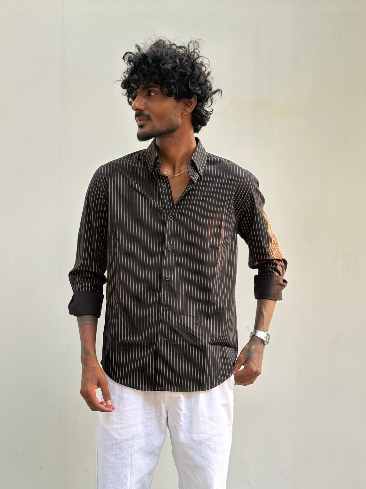 Black Striped Shirt