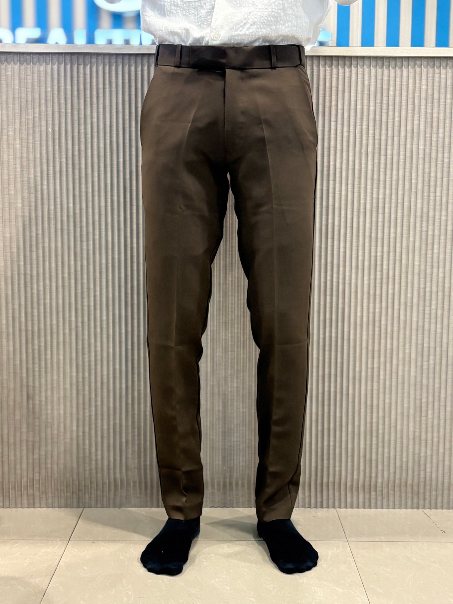 Brown Polo Fit Formal Pants
