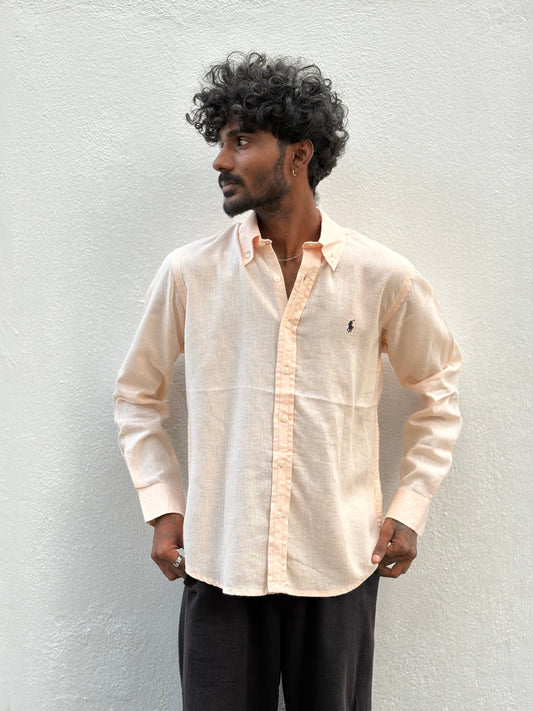 Orange Linen Shirt