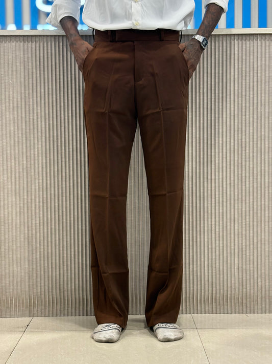 Brown Armani Bootcut Formal Pants