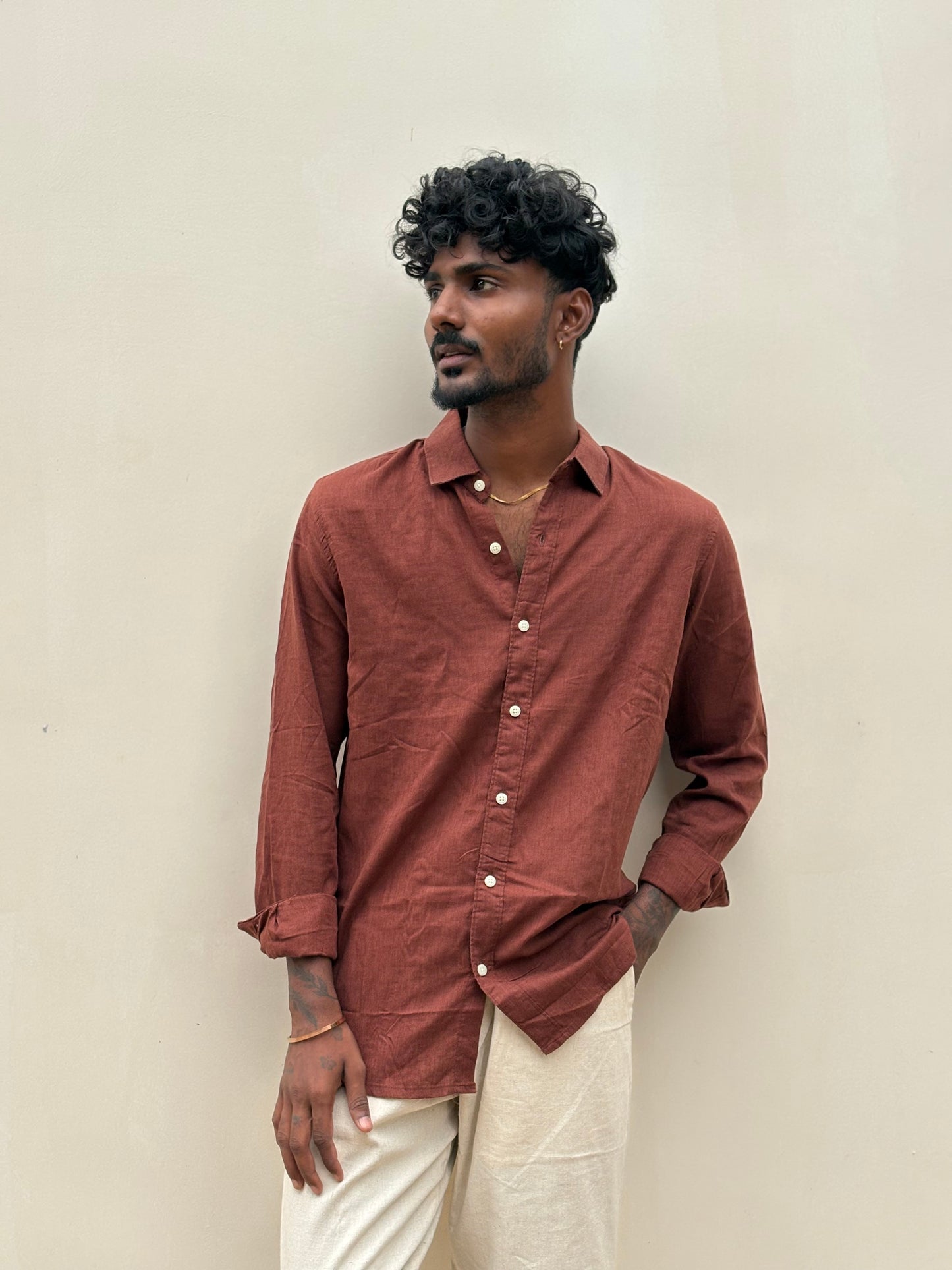 Brown Linen Shirt