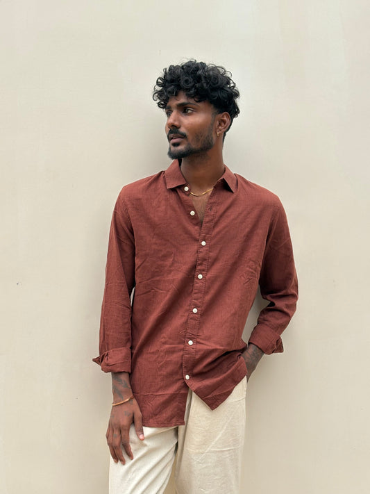 Brown Linen Shirt