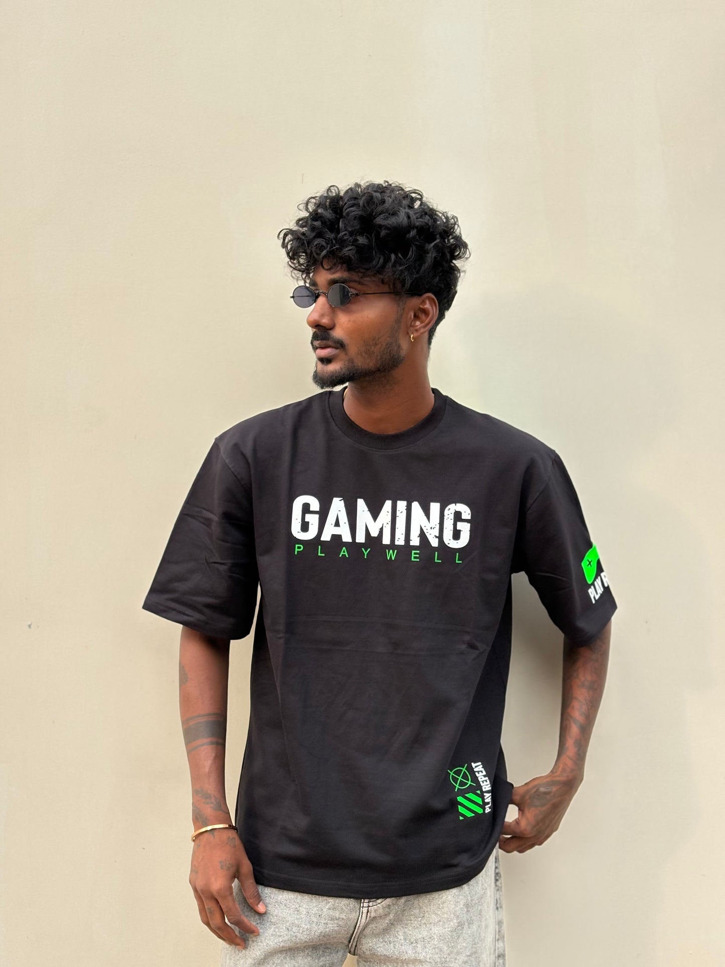 Black Neon Oversized Tshirt