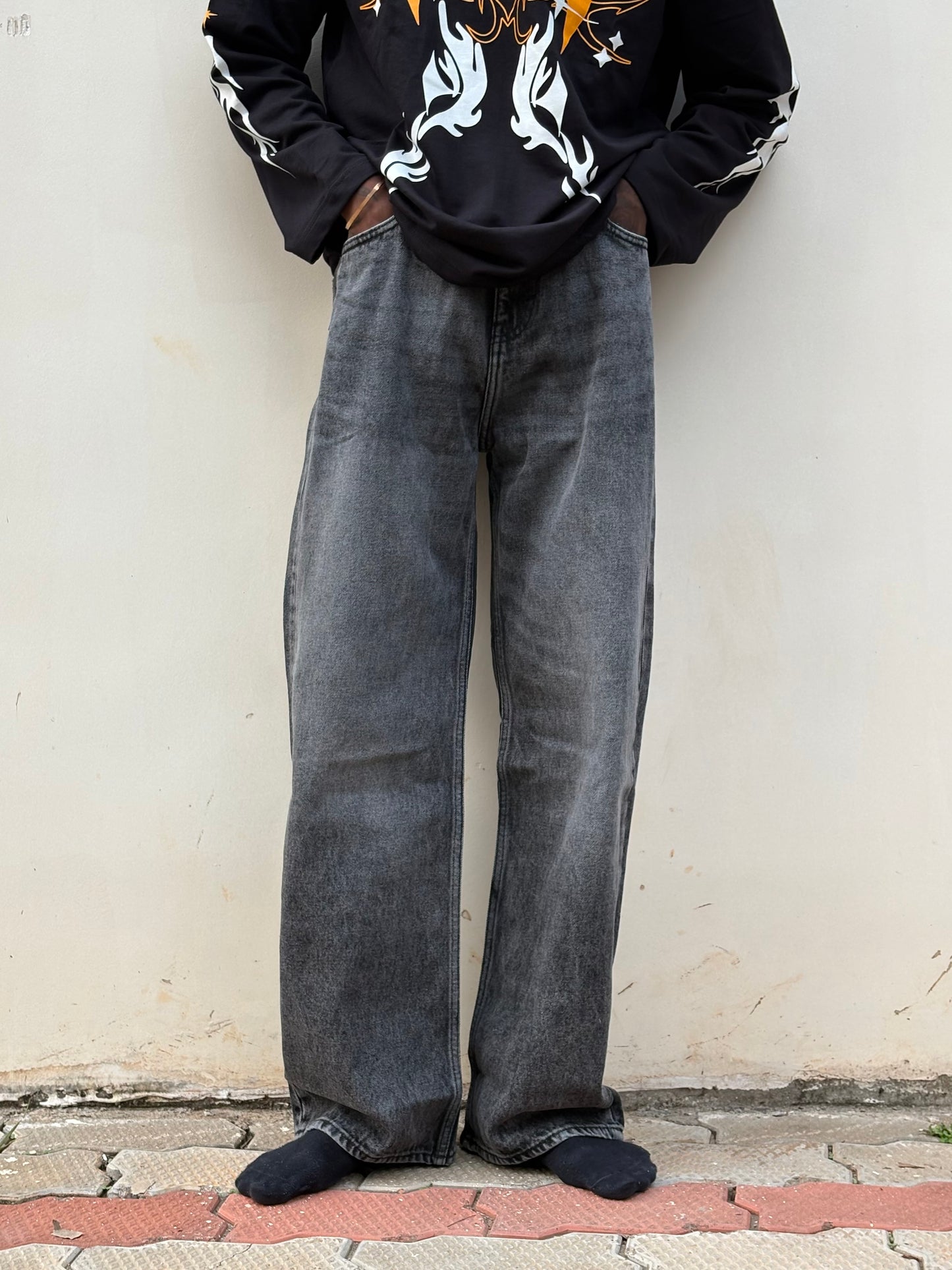 Grey Baggy Jeans