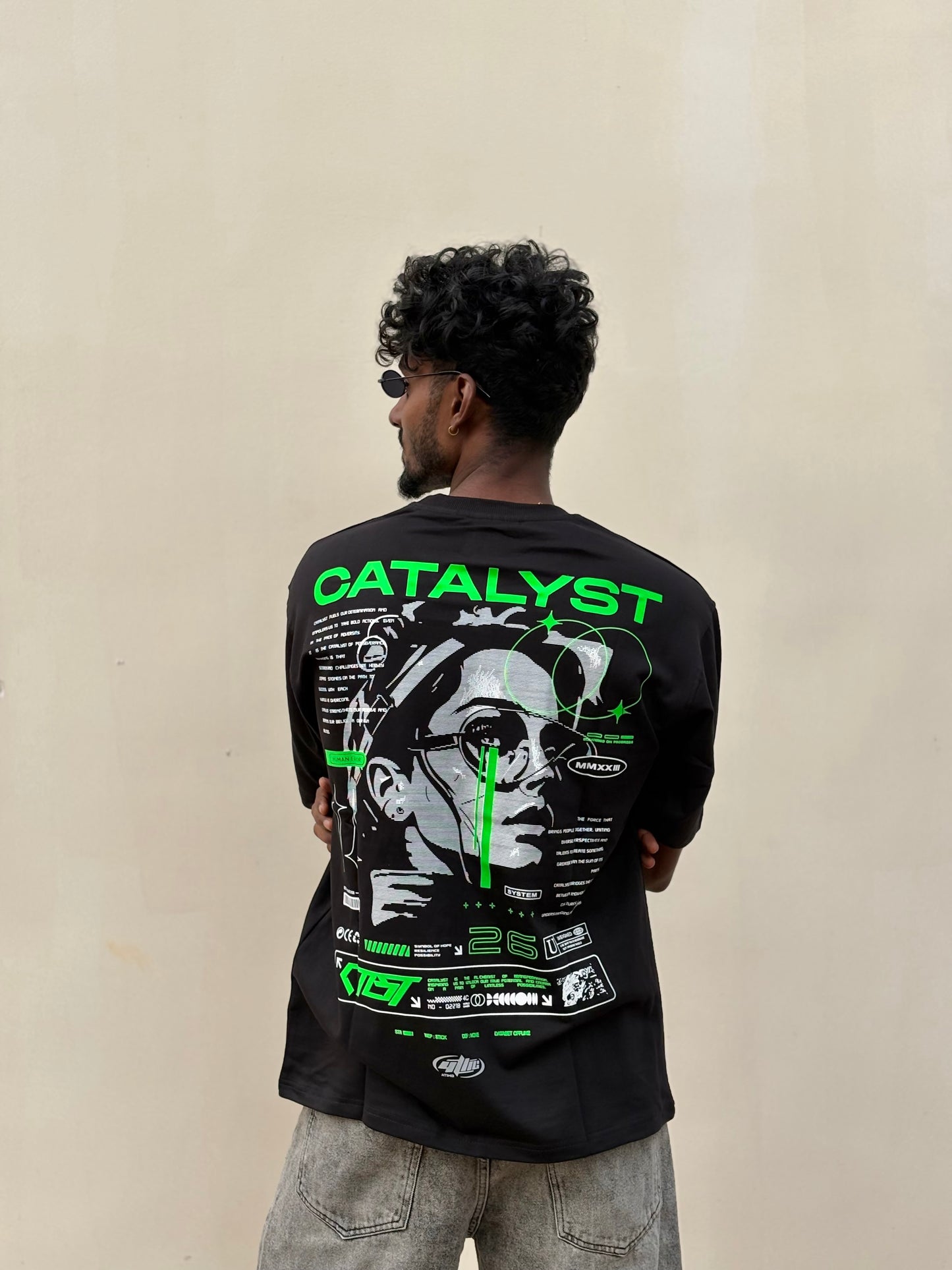 Black Neon Oversized Tshirt