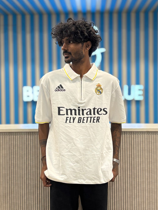 Real Madrid Zipper Oversized Tshirt