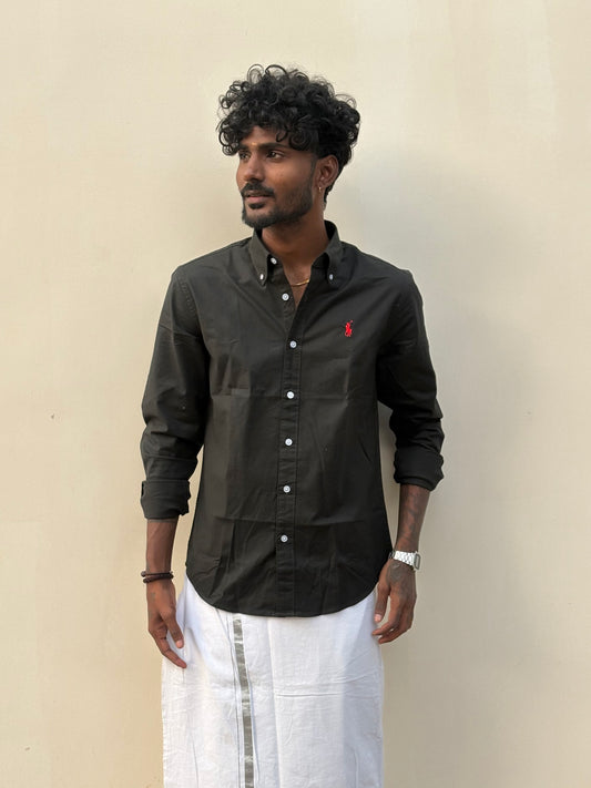 Dark Green Cotton Shirt