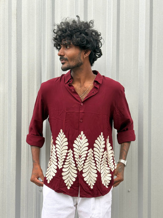 Red Embroidery Shirt