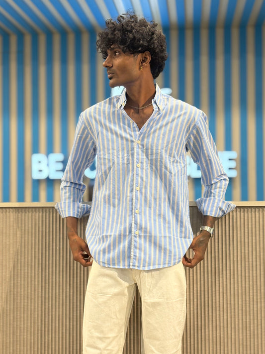 Blue Striped Old Money Shirt