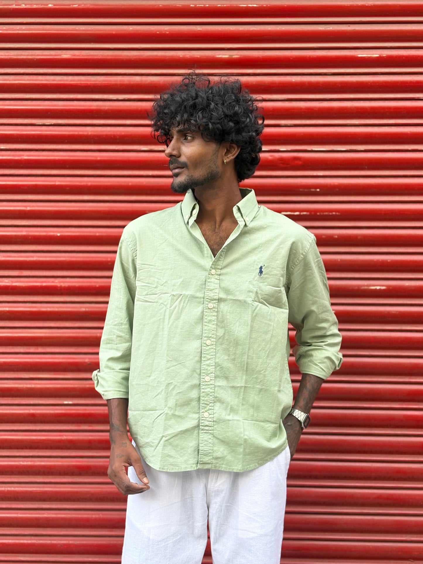 Green Linen Shirt