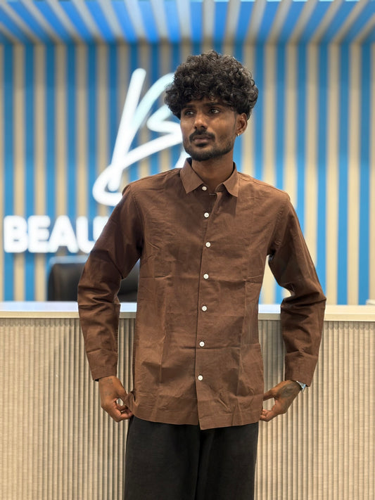 Brown Linen Shirt