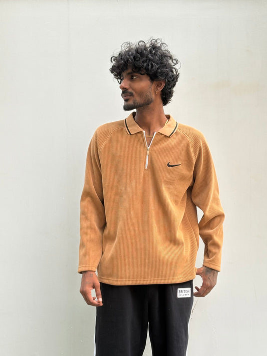 Brown Zipper Sweatshirt