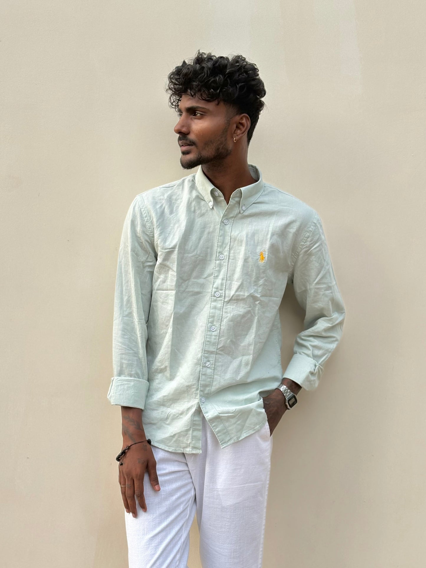 Light Green Linen Shirt