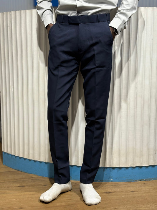 Navy Blue Polo Fit Formal Pants