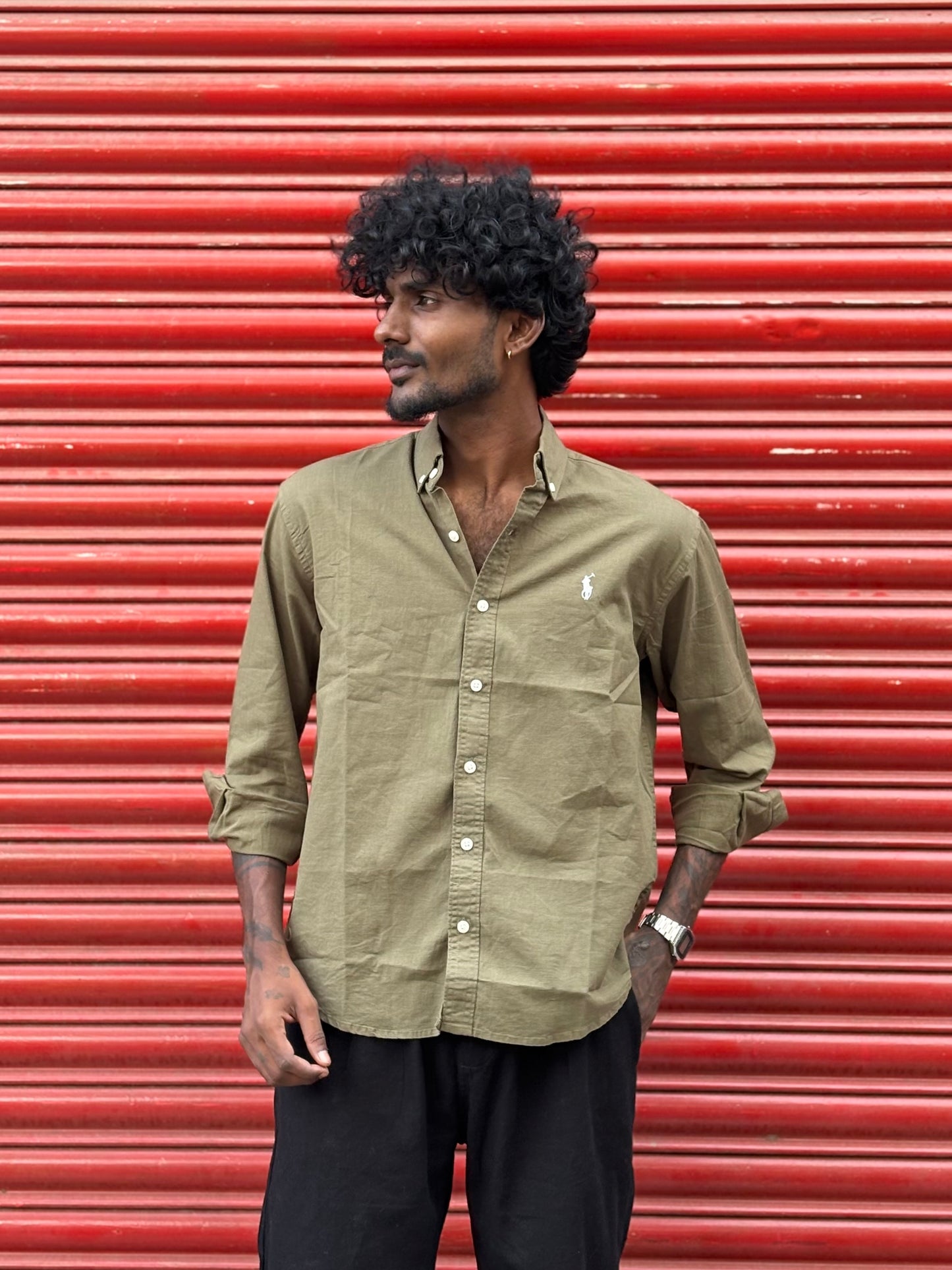 Green Linen Shirt