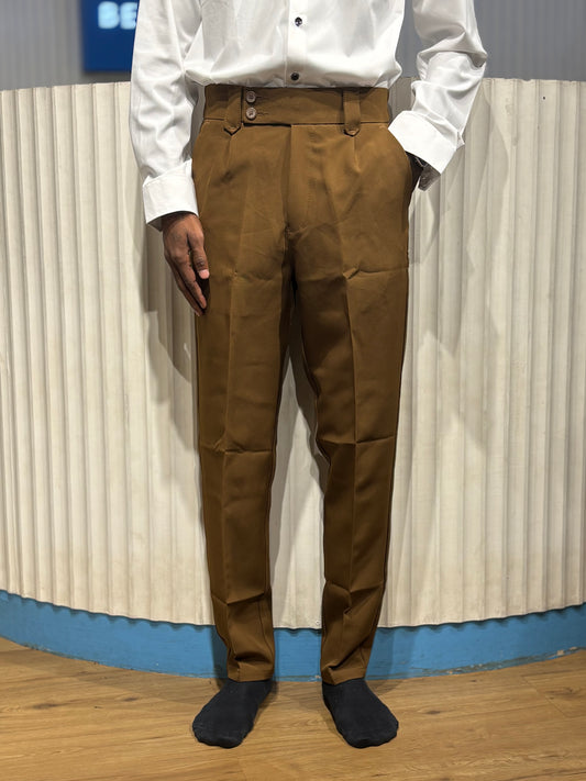 Brown Korean Rib Formal Pants