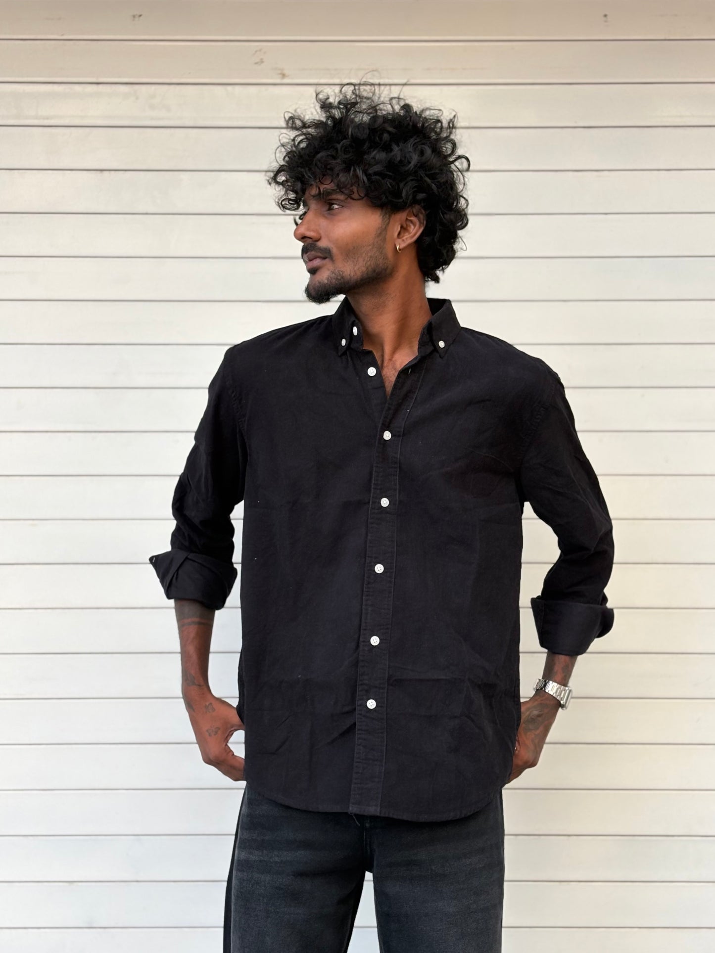 Black Corduroy Shirt