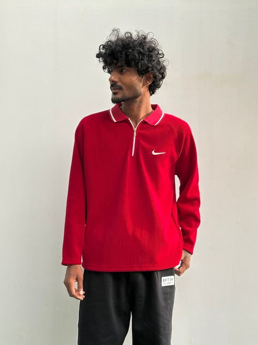 Red Zipper Sweatshirt