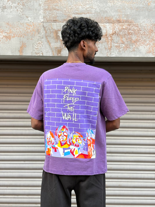 Purple Acid Wash Oversized Tshirt