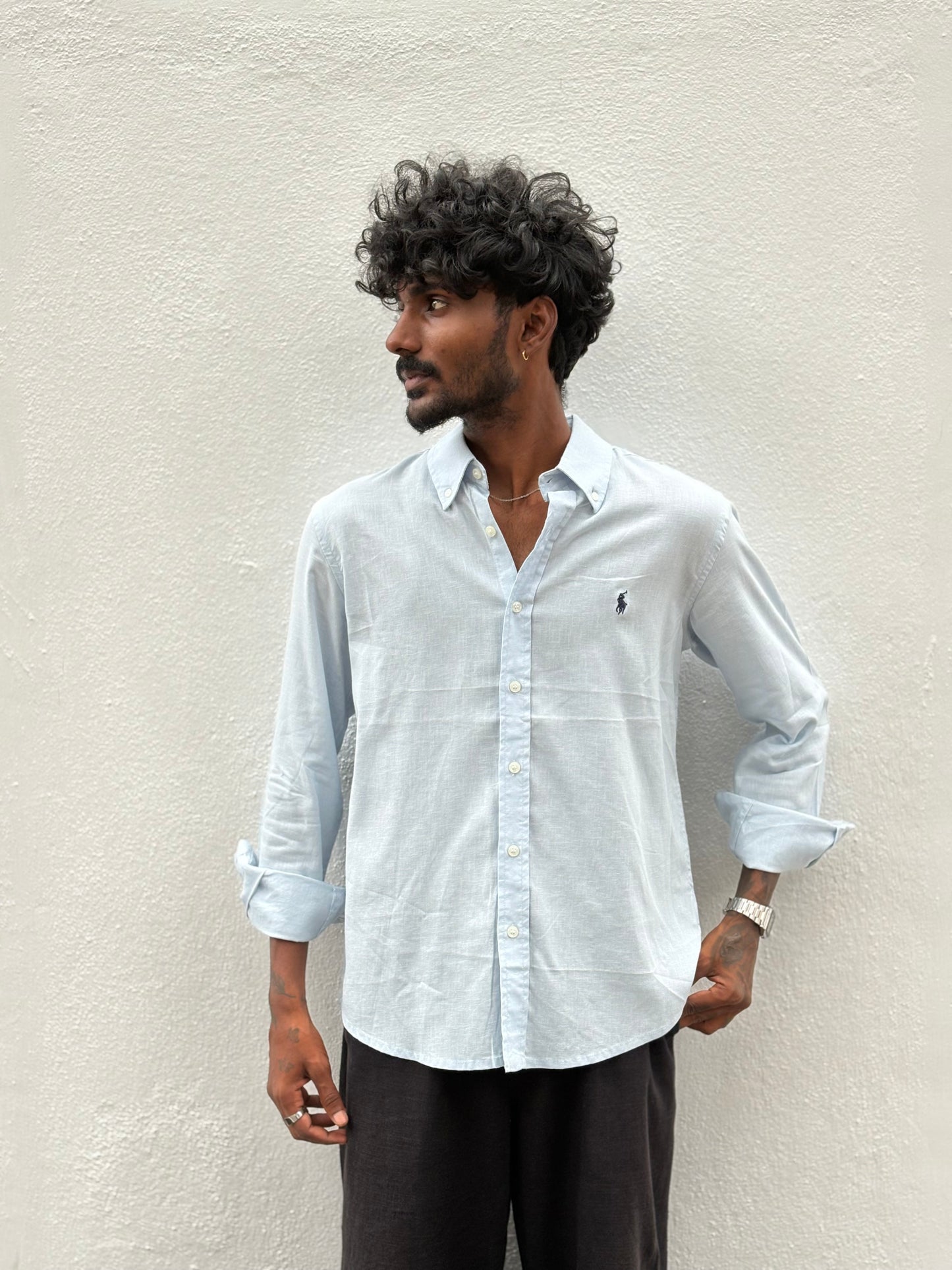 Light Blue Linen Shirt