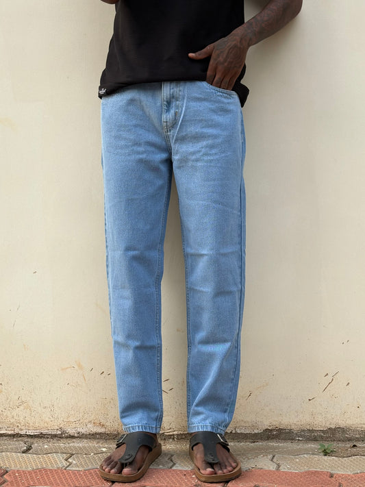 Blue Semi Baggy Jeans