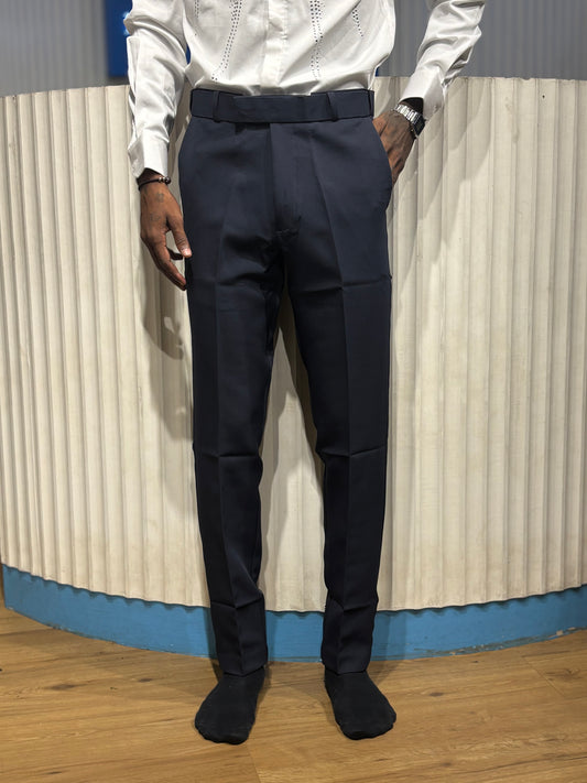 Navy Blue Polo Fit Formal Pants