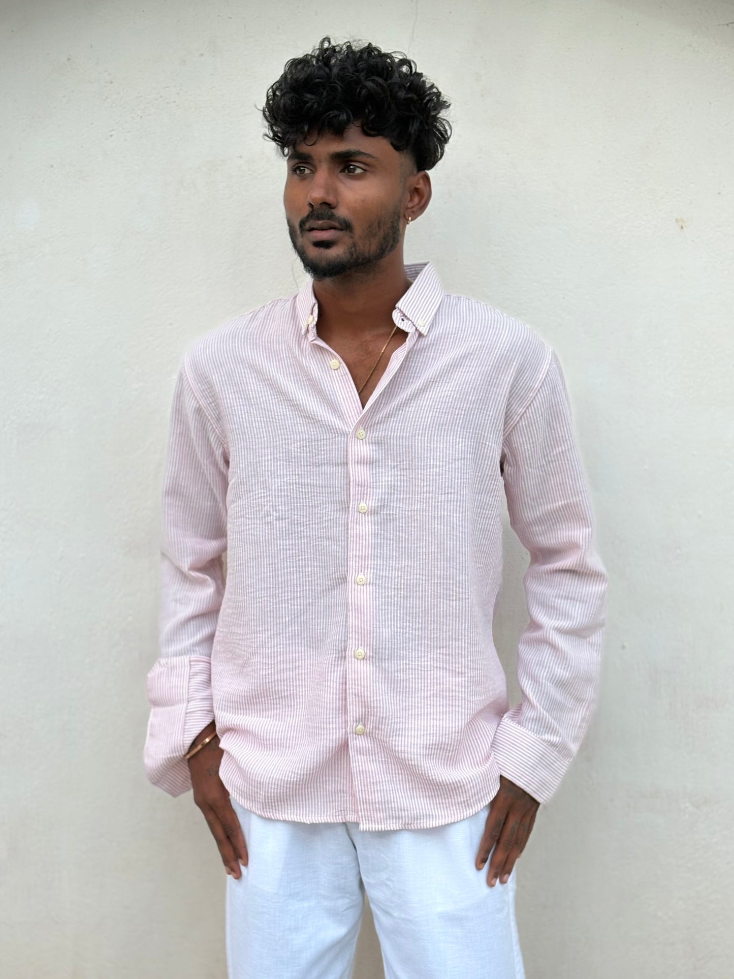 Pink Striped Old Money Shirt