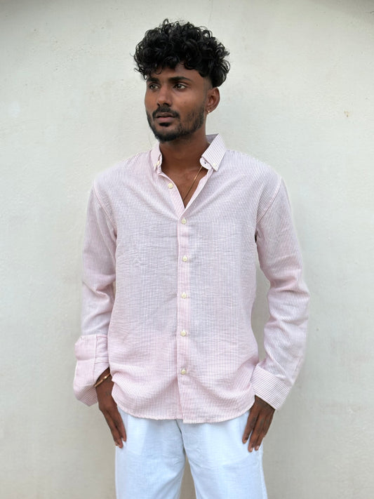 Pink Striped Old Money Shirt