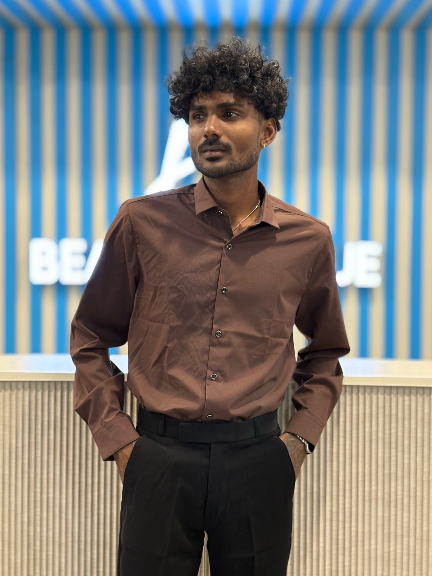 Brown Liquid Shirt
