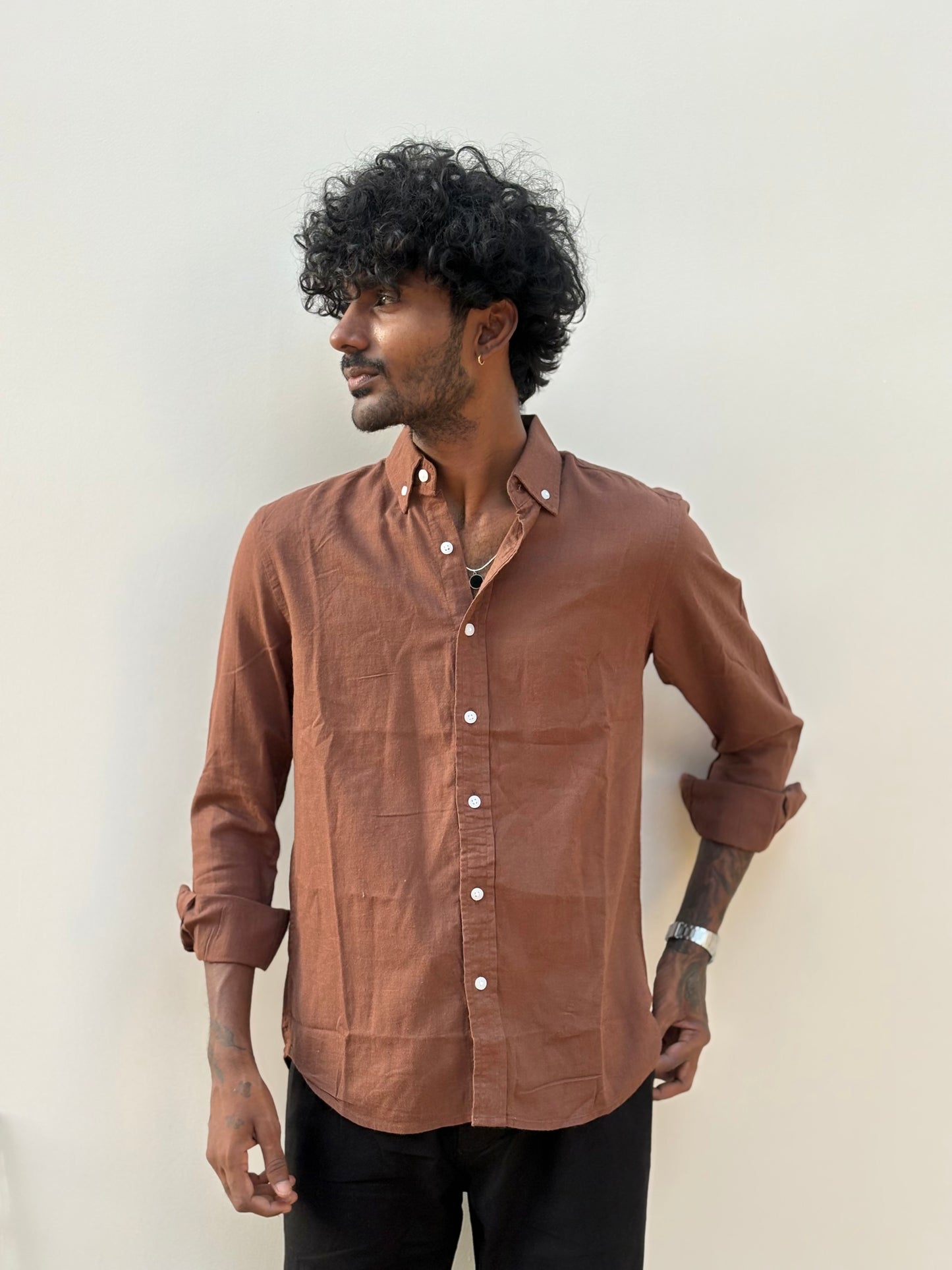 Brown Linen Shirt