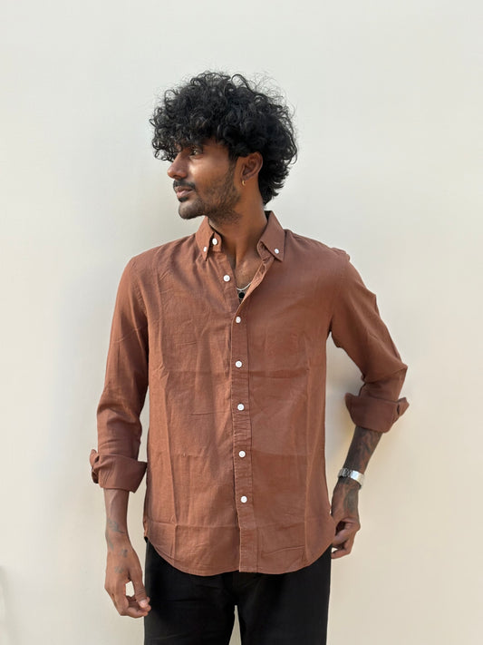 Brown Linen Shirt