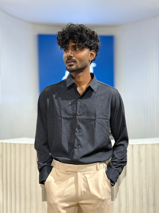 Navy Blue Designer Shirt