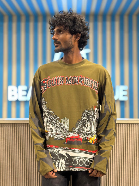 Green Streetwear Full sleeve T-shirt