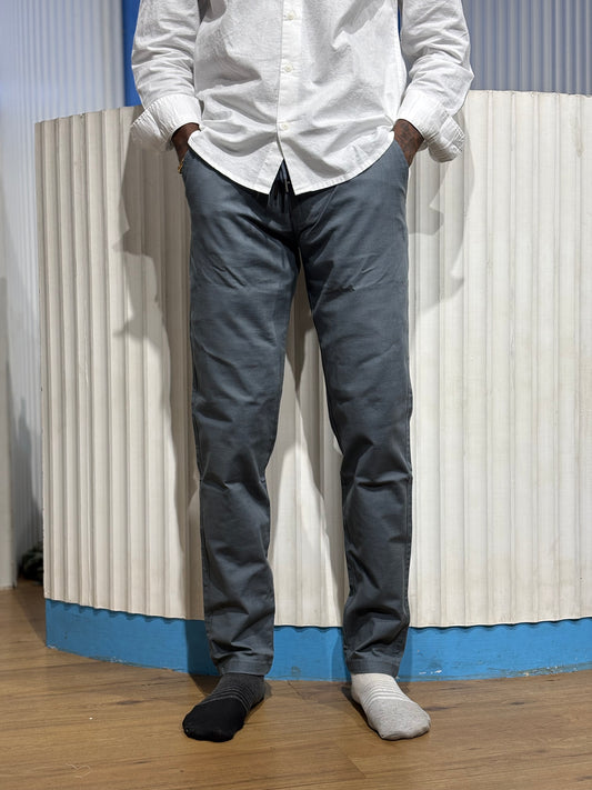 Blue Linen Draw String Pants