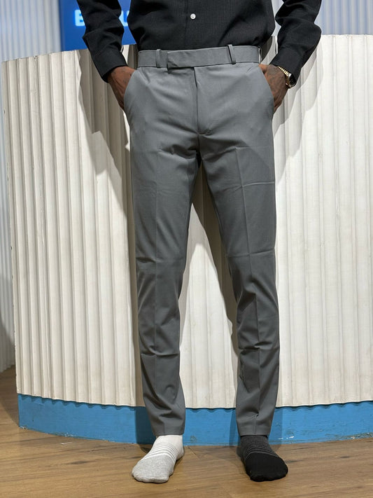 Dark Cement Polo Fit Formal Pants