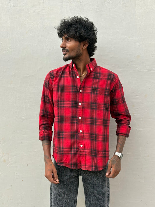 Red Flannel Checked Shirt