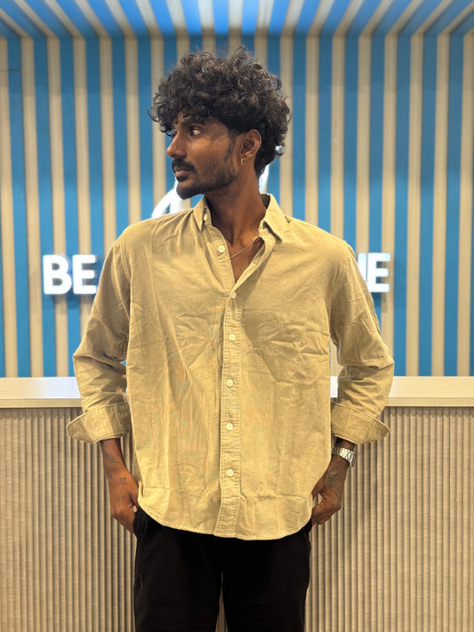 Beige Corduroy Shirt