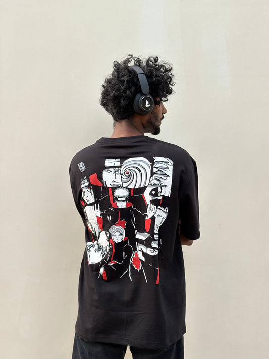 Black Anime Oversized Tshirt