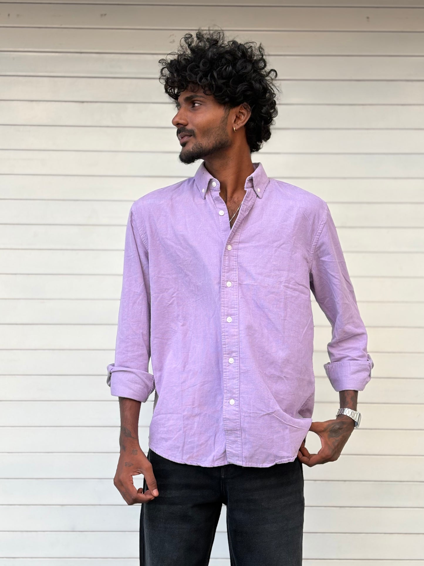 Lavender Corduroy Shirt