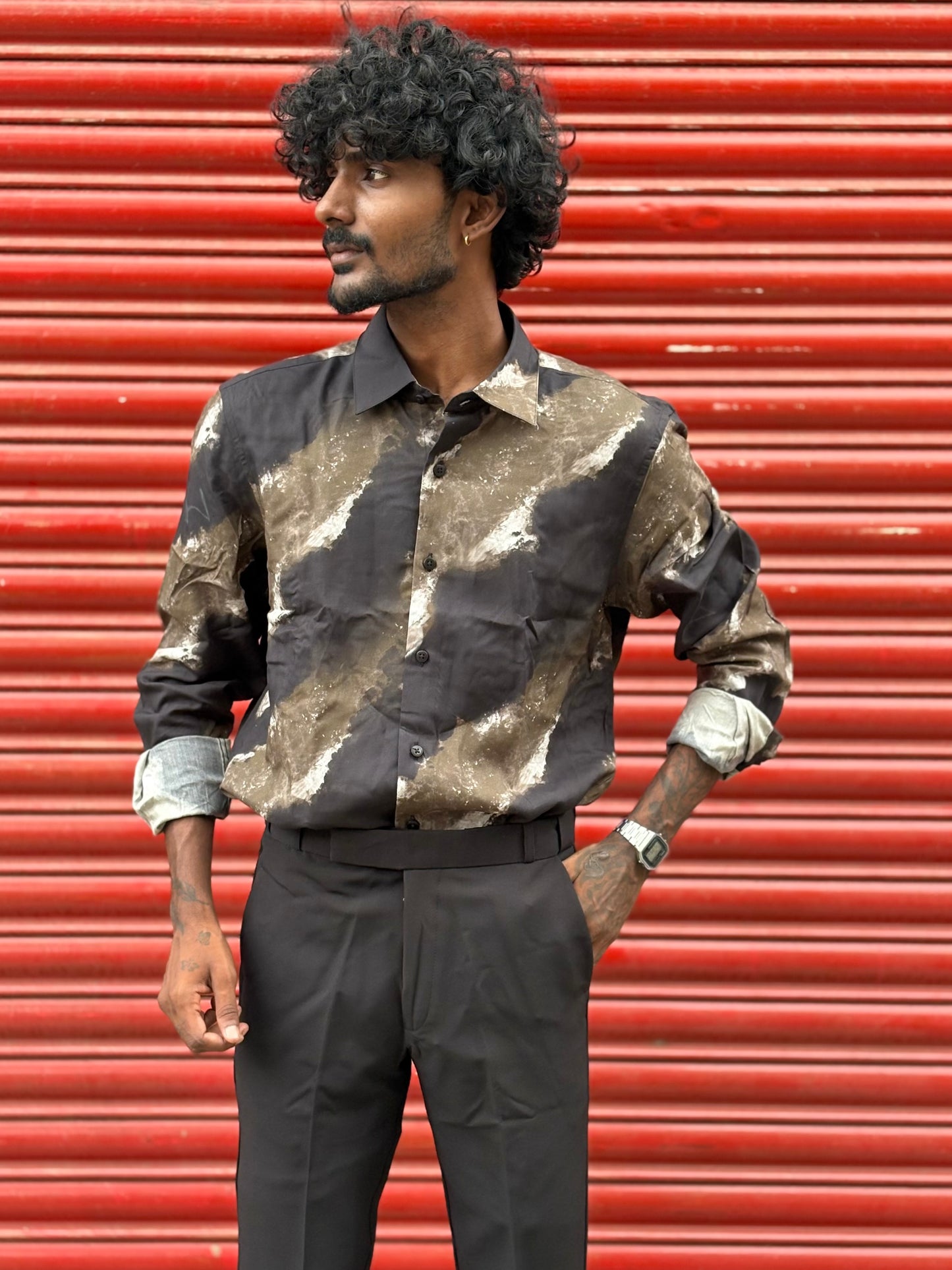 Black Printed Shirt