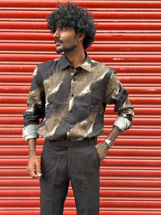 Black Printed Shirt