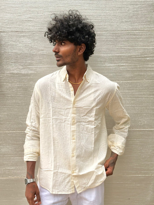 Light Yellow Linen Shirt