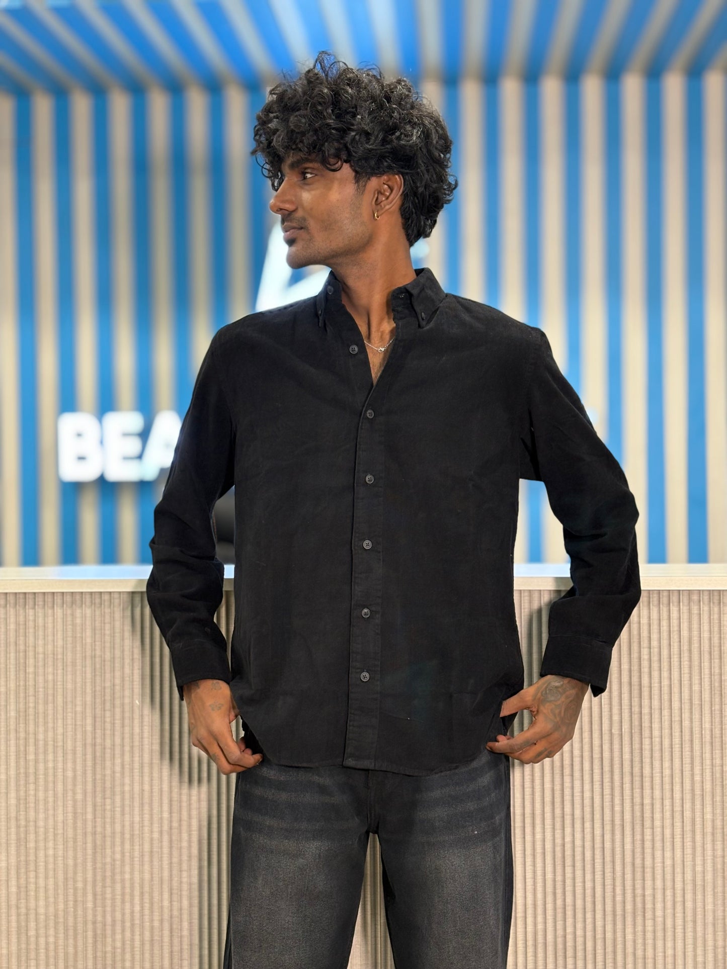 Black Corduroy Shirt