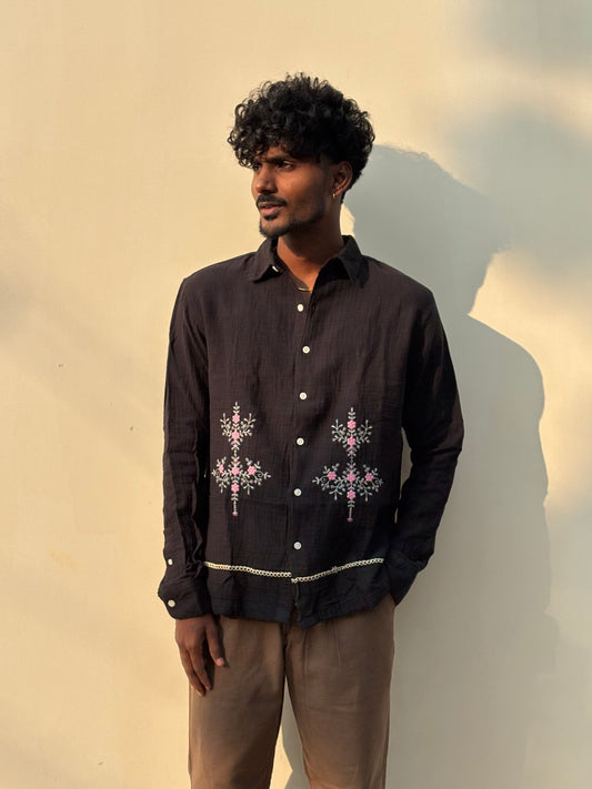 Black Embroidery Shirt