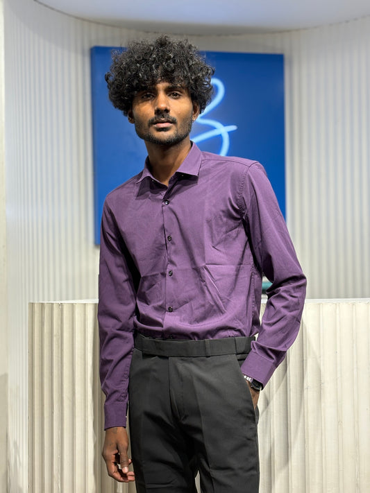 Violet Slim Fit Liquid Shirt