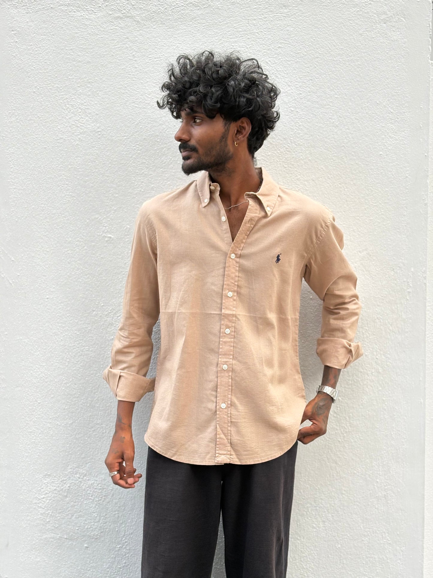 Beige Linen Shirt