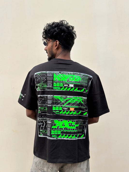 Black Neon Oversized Tshirt