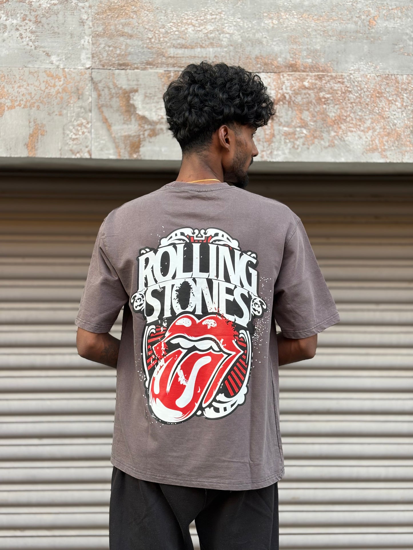 Grey Acid Wash Oversized Tshirt