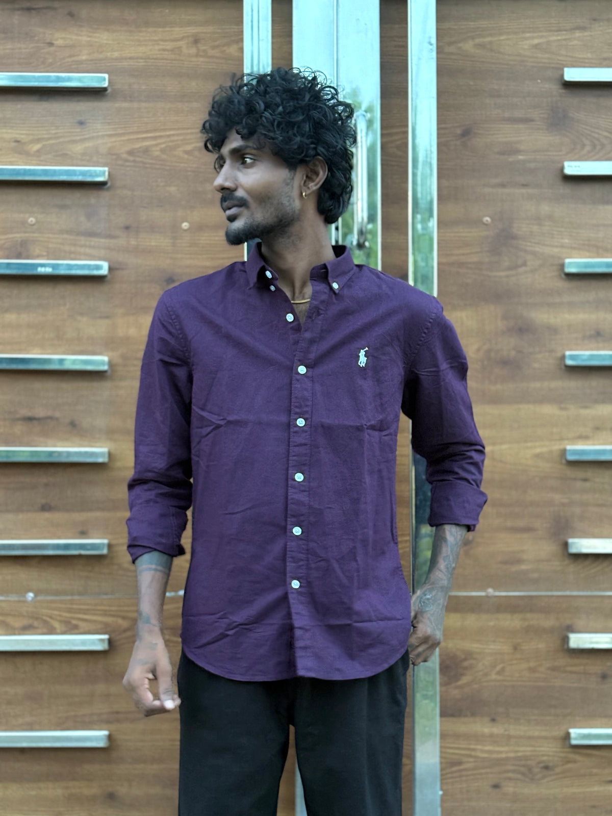 Violet Linen Shirt