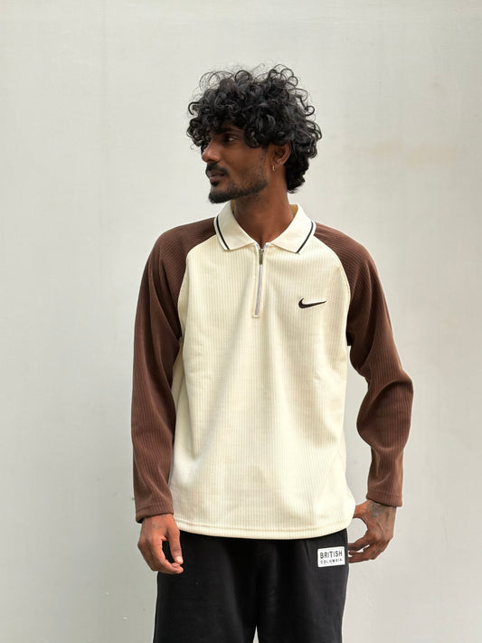 Off White Zipper Sweatshirt